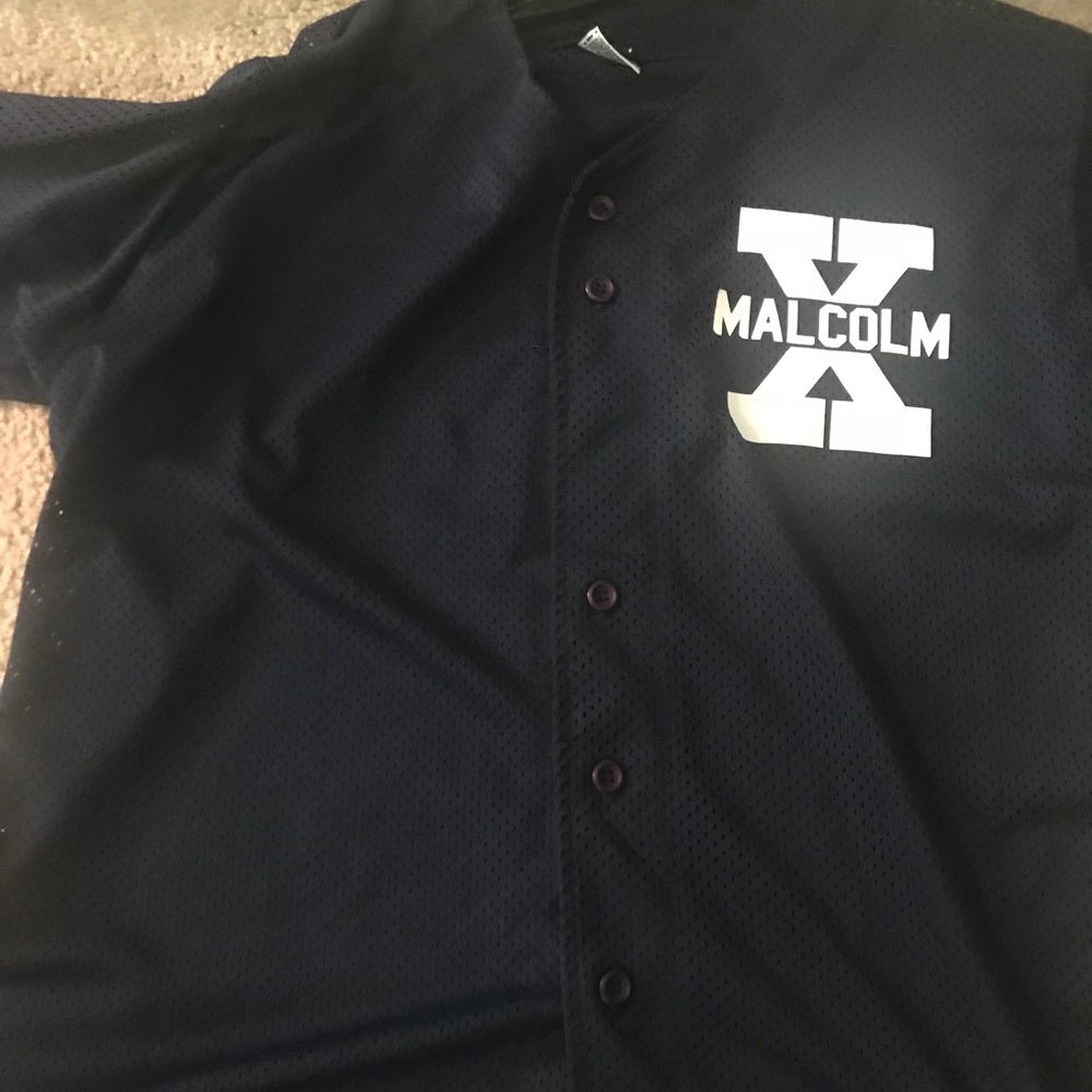 Malcolm X baseball jersey.